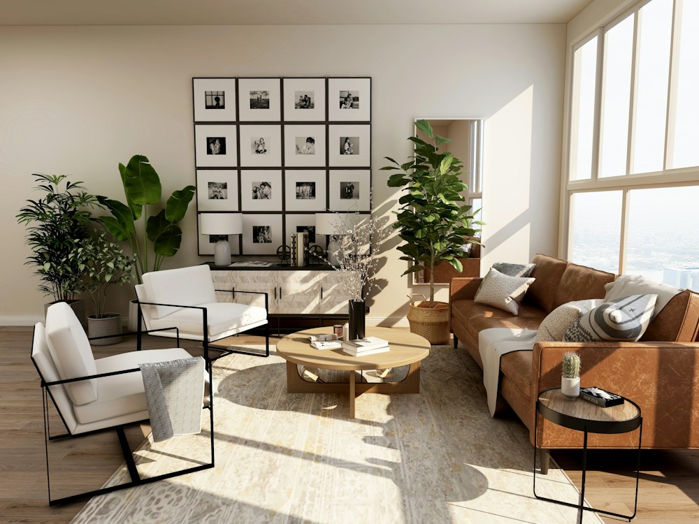 Calm, bright home interior